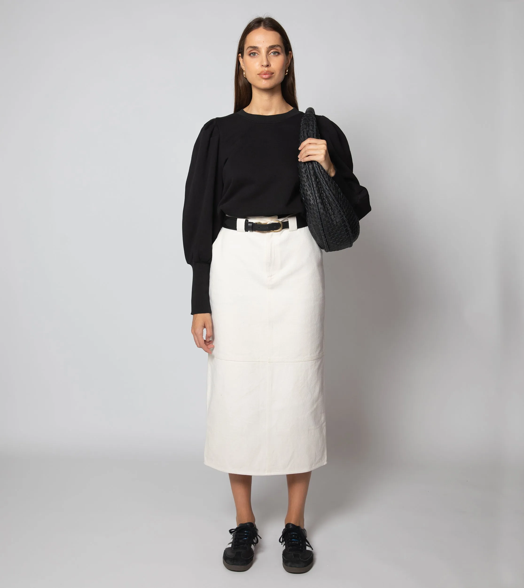 Backus Midi Skirt | Dark Ivory