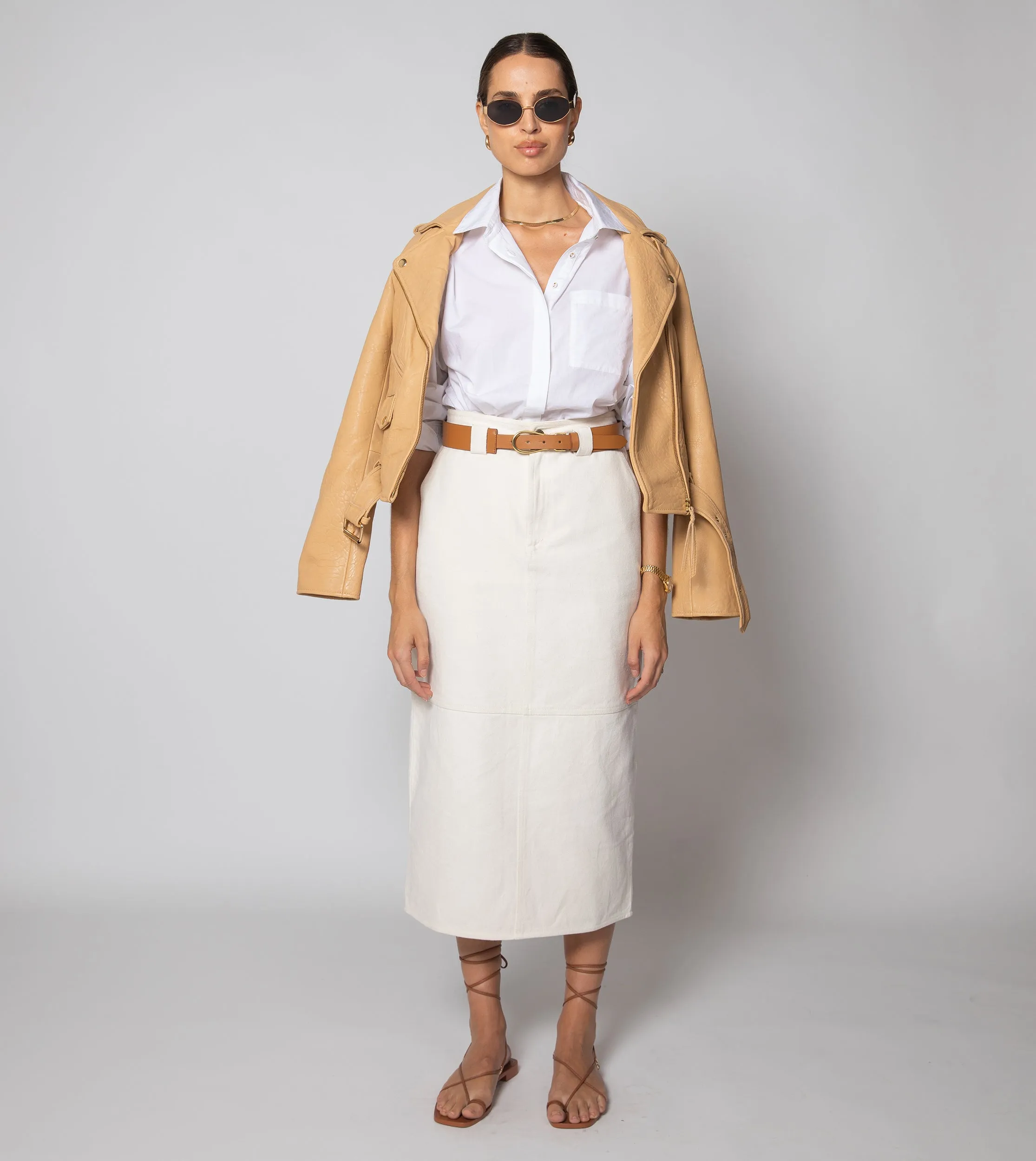 Backus Midi Skirt | Dark Ivory