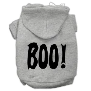 Boo! Screen Print Pet Hoodies Grey Size Xs (8)