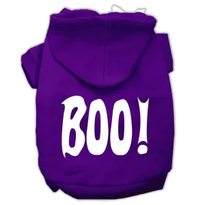 BOO! Screen Print Pet Hoodies Purple Size XL (16)