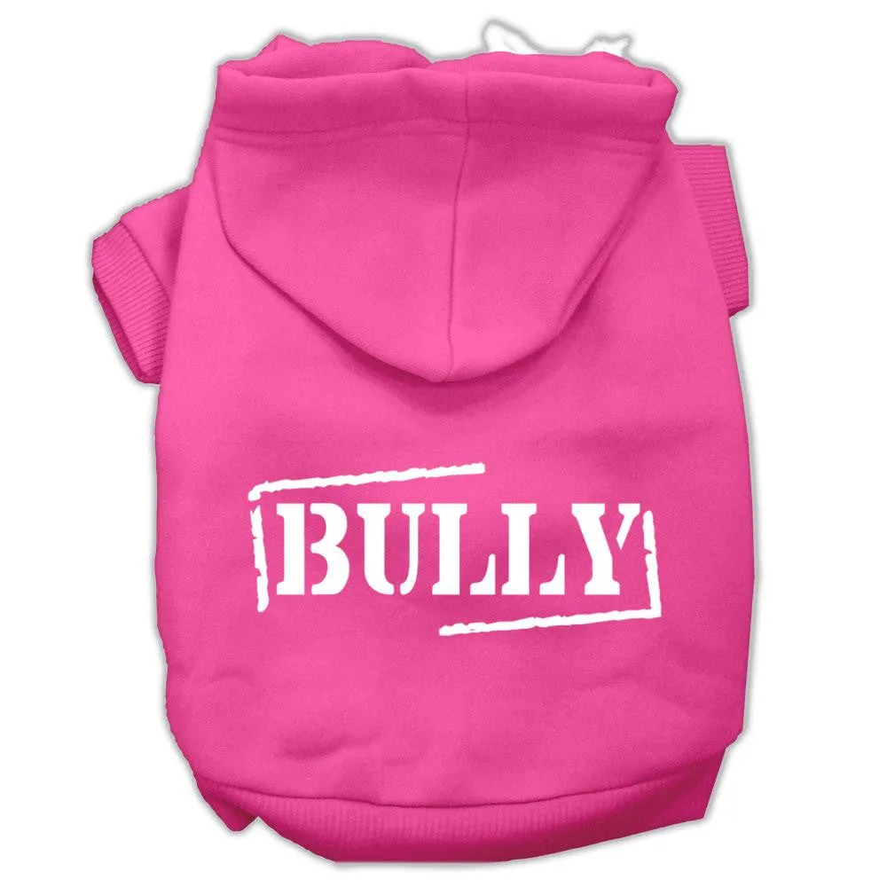 Bully Screen Printed Pet Hoodies Bright Pink Size XXL (18)