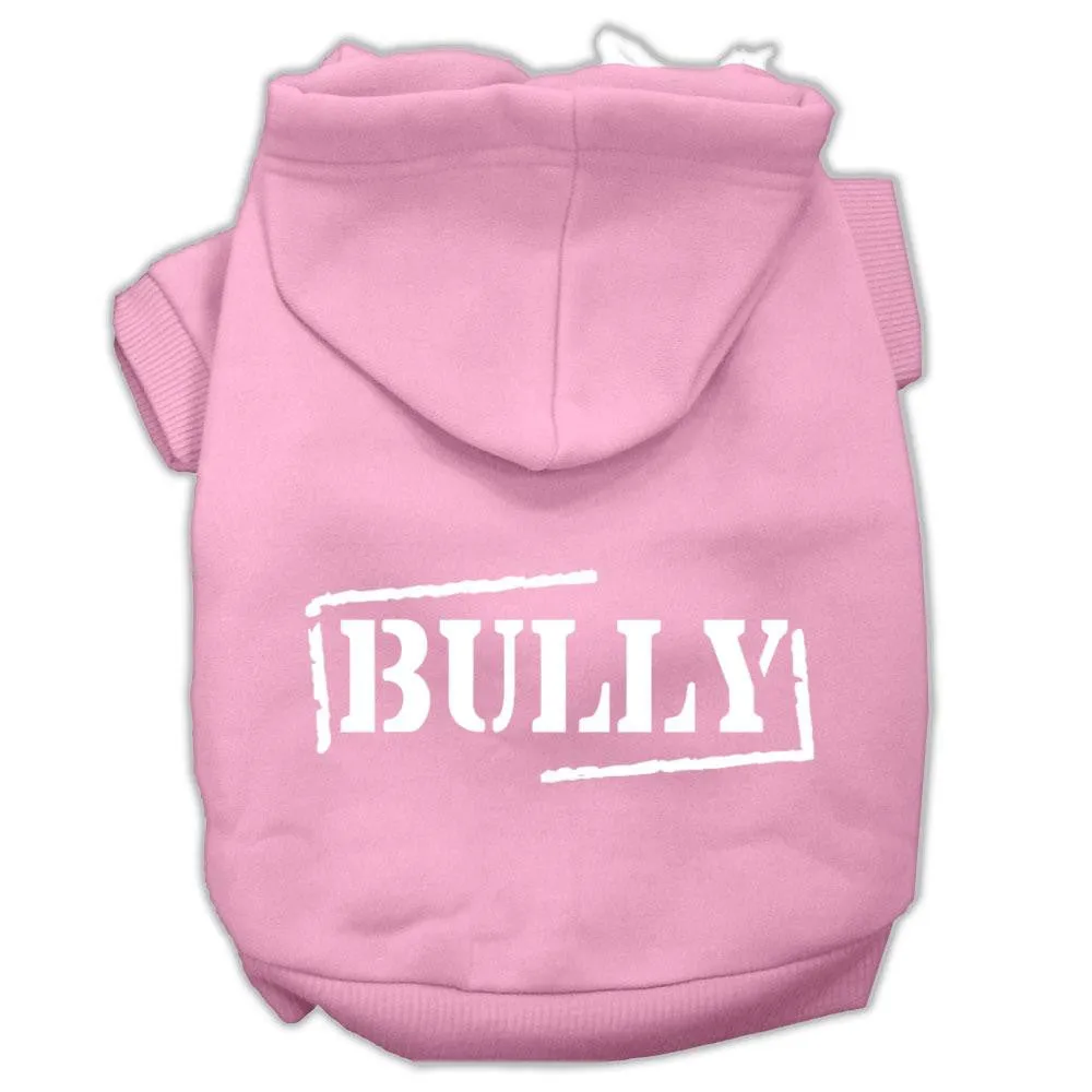 Bully Screen Printed Pet Hoodies Light Pink Size XXL (18)