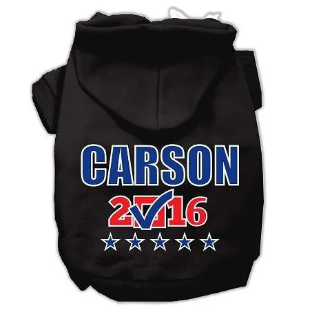 Carson Checkbox Election Screenprint Pet Hoodies Black Size S (10)