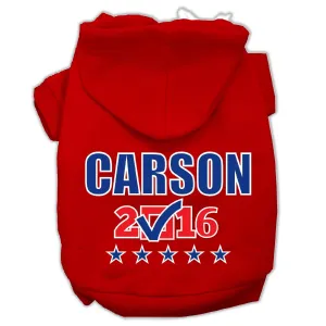 Carson Checkbox Election Screenprint Pet Hoodies Red Size XL (16)