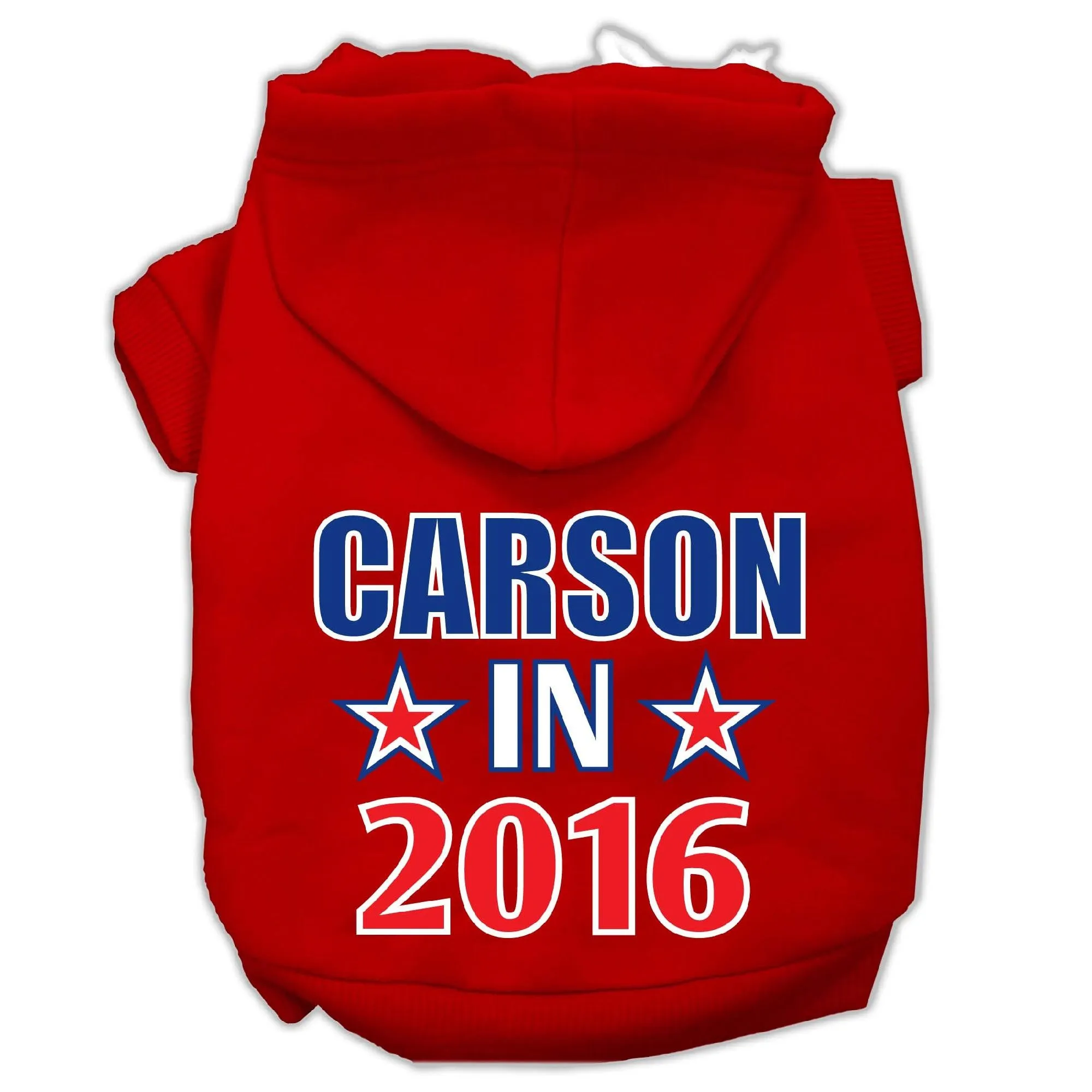 Carson in 2016 Election Screenprint Pet Hoodies Red Size XXL (18)