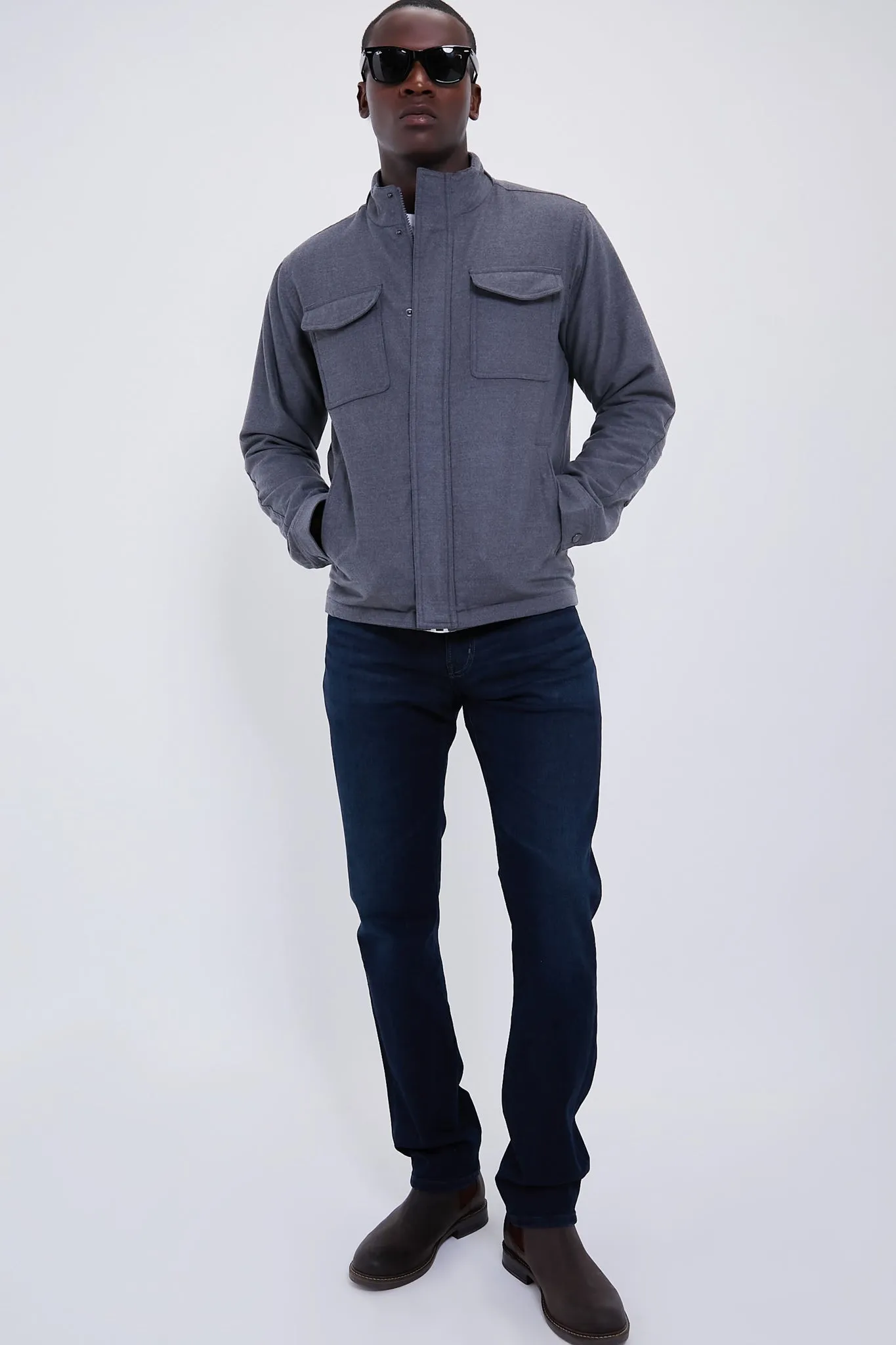 Charcoal Norfolk Wool Bomber