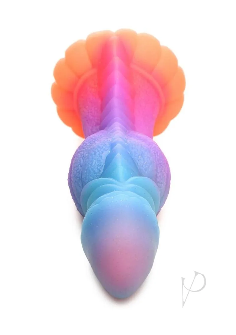 Creature Cocks Galactic Cock Alien Creature Glow in the Dark Silicone Dildo Multicolor