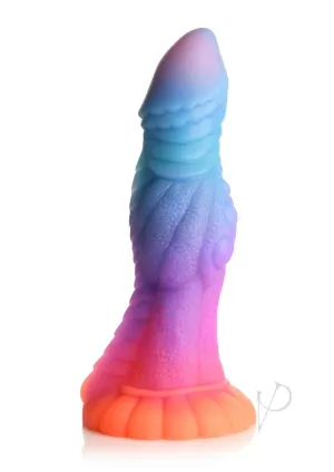 Creature Cocks Galactic Cock Alien Creature Glow in the Dark Silicone Dildo Multicolor