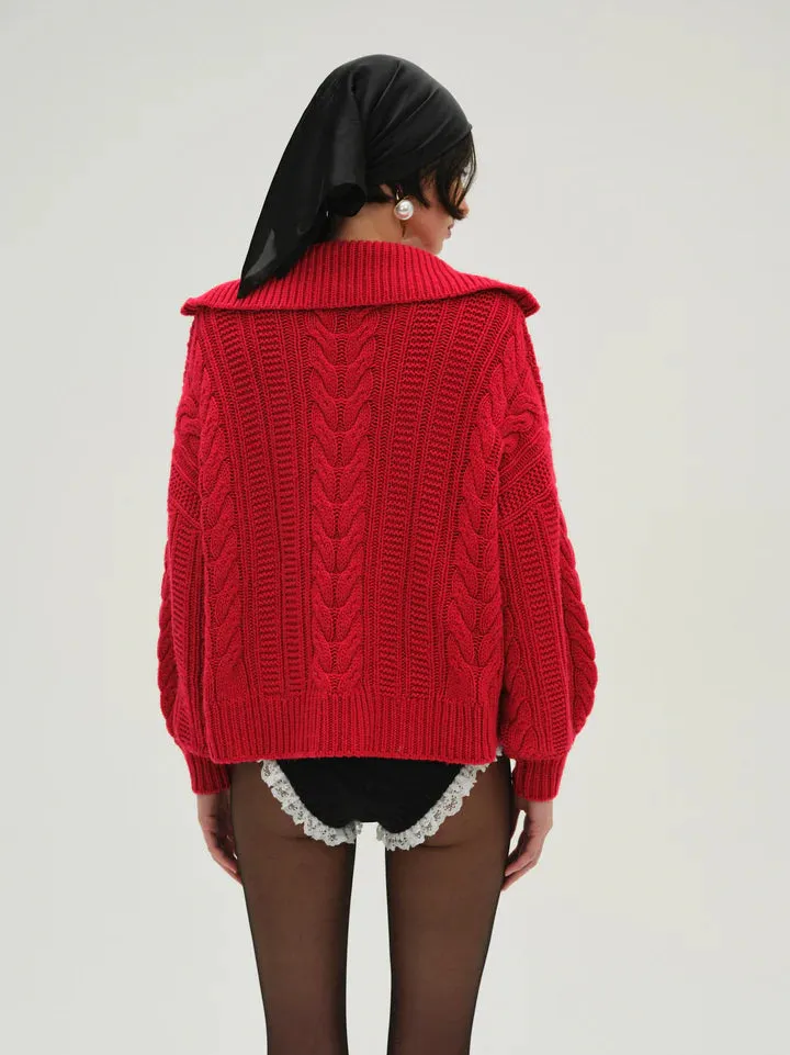 Drina Henley Knit Sweater