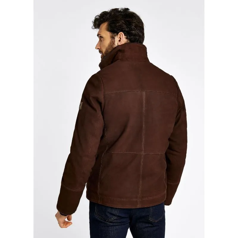 Dubarry Merriman Sherpa Lined Mens Leather Jacket - Walnut