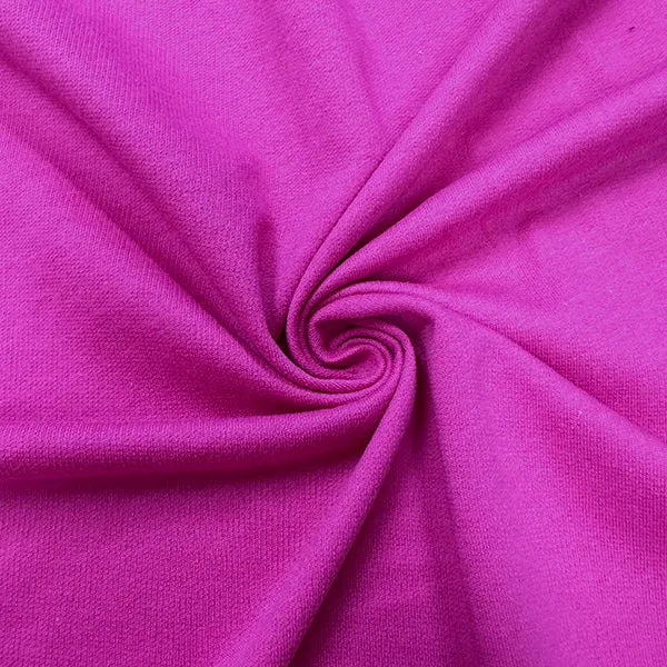 Fuschia Pink French Terry Knit Fabric