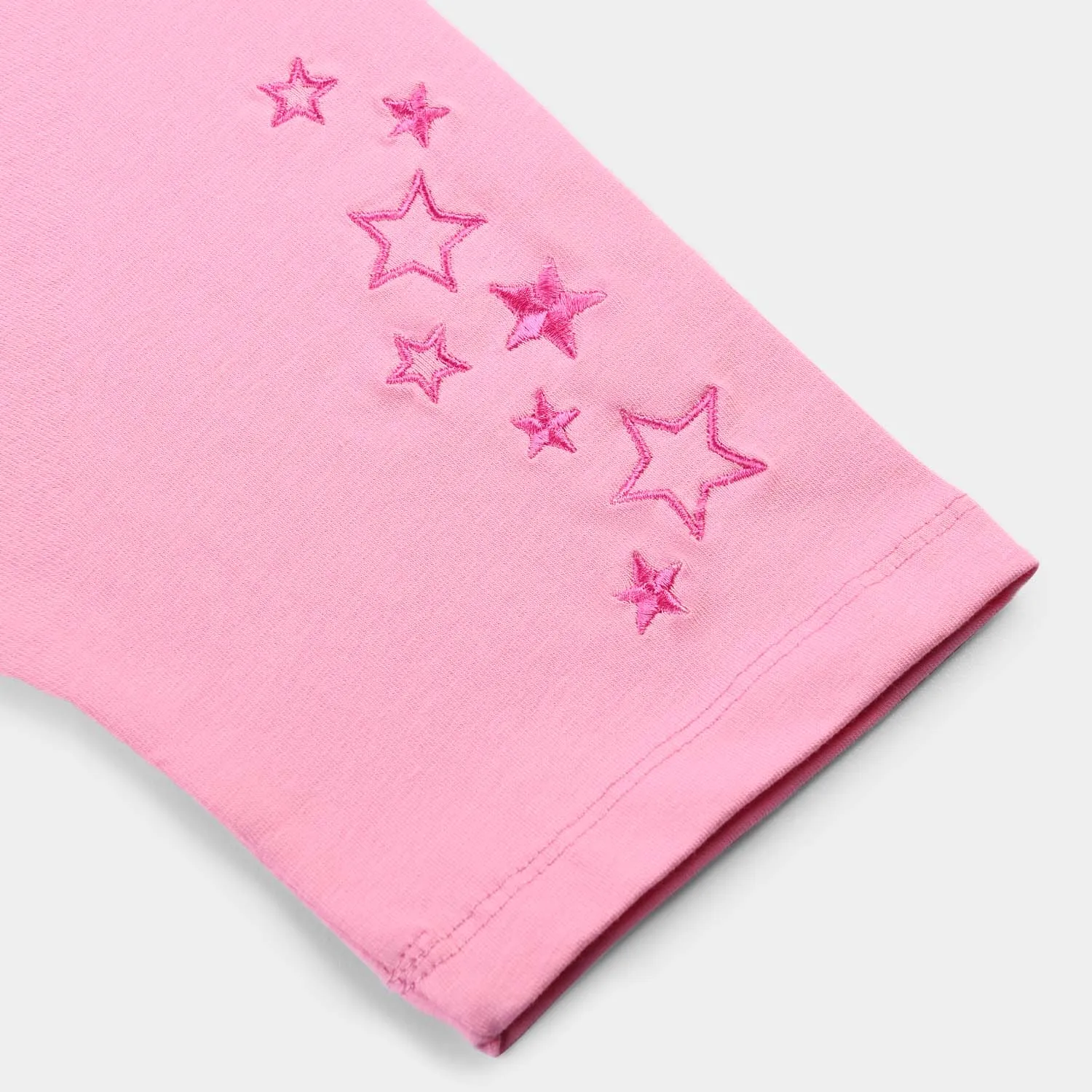 Girls Lycra Jersey Tights Polka Dot-Hot Pink