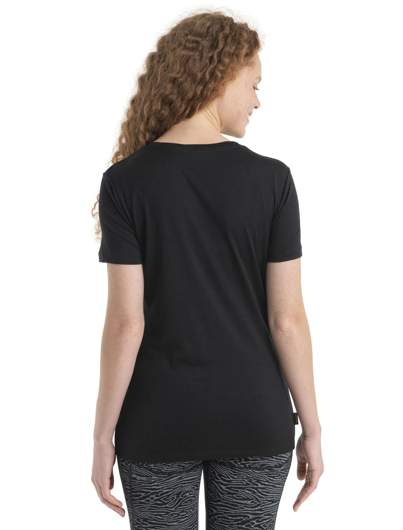 Icebreaker Merino 150 Tech Lite II SS T-Shirt Camping Lines (Women's) Black