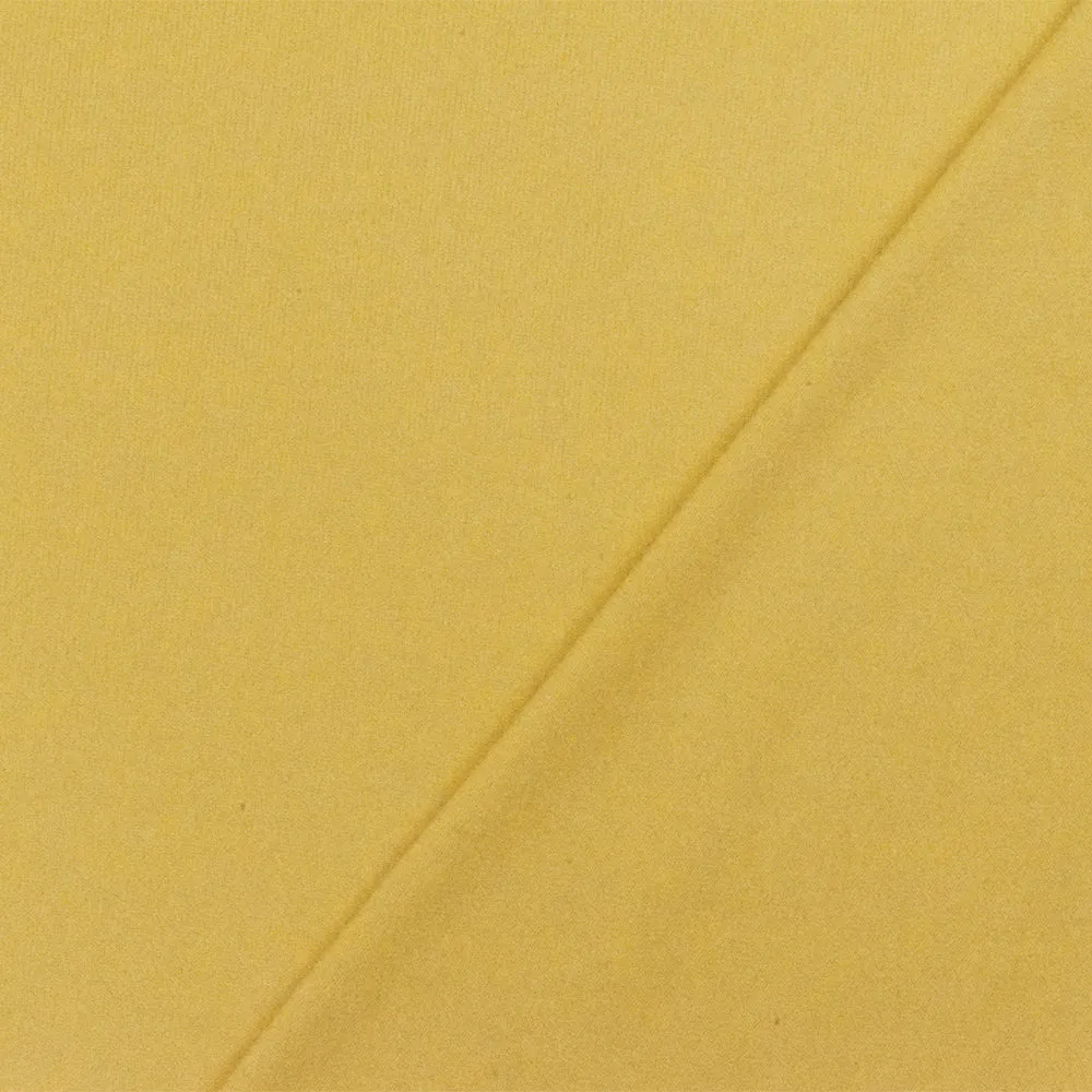 Light Mustard Yellow Solid Stretch Poly Double Brushed Jersey Knit Fabric