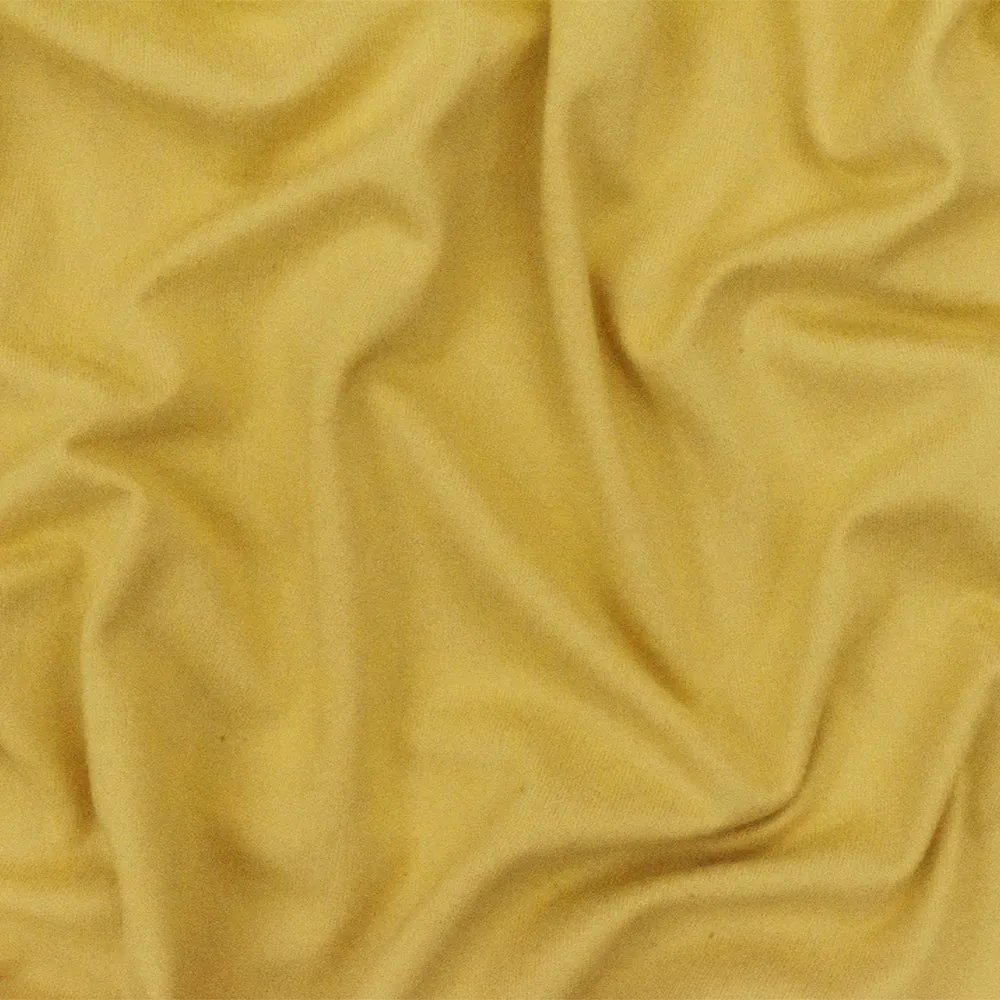 Light Mustard Yellow Solid Stretch Poly Double Brushed Jersey Knit Fabric