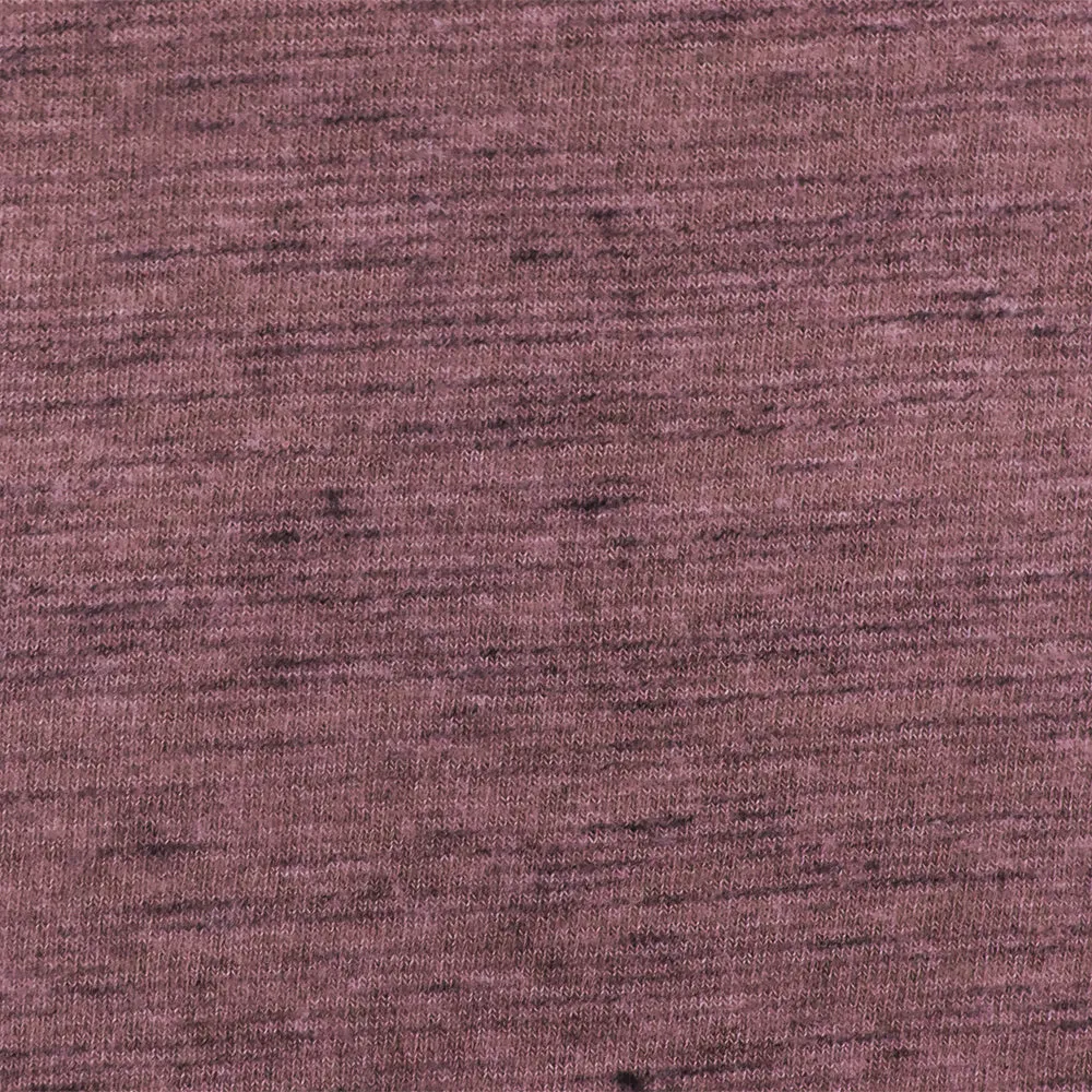 Rouge Pink-Black Slub Stretch Brushed Jersey Knit Fabric