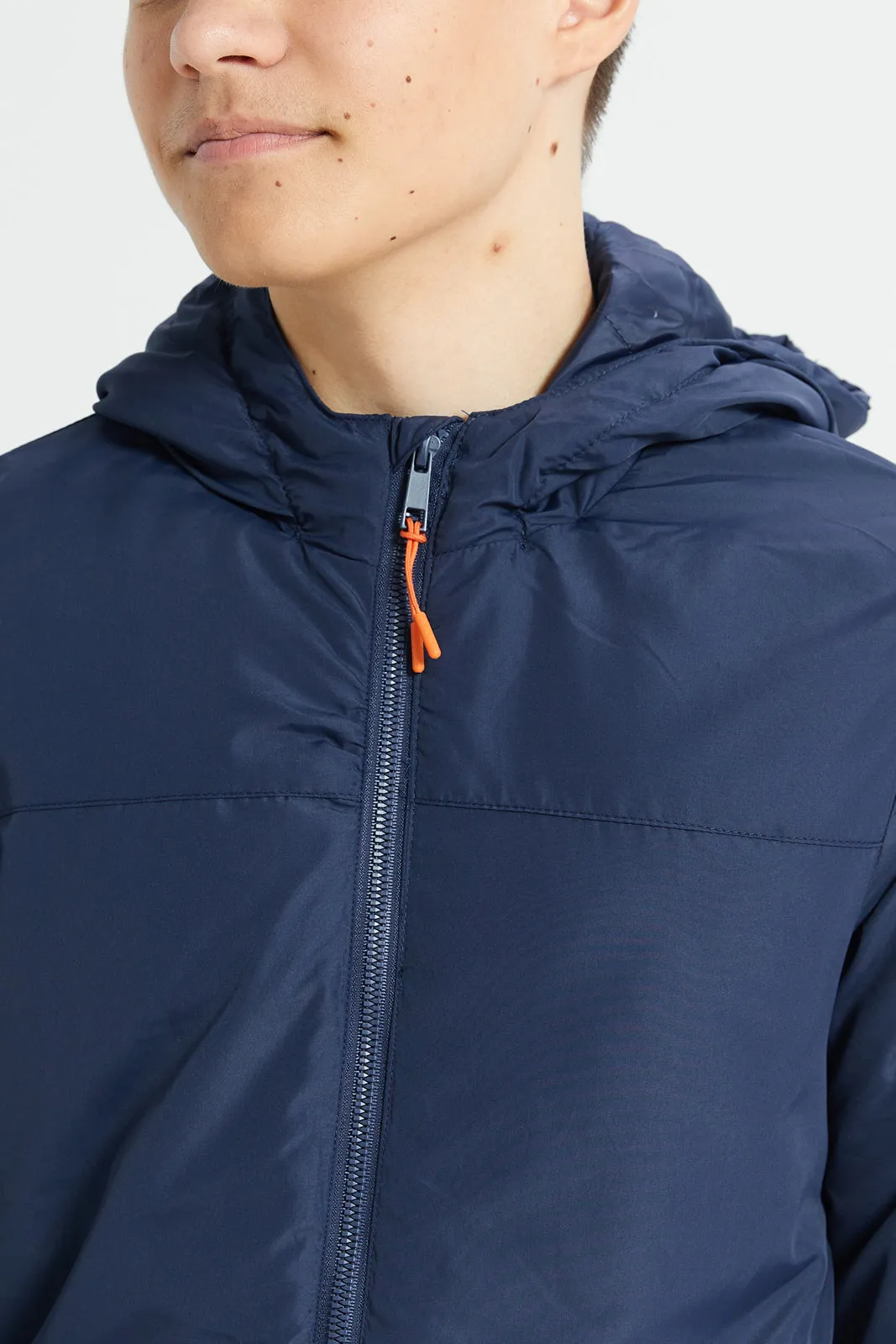 Senior Boys Navy Hooded Jacket