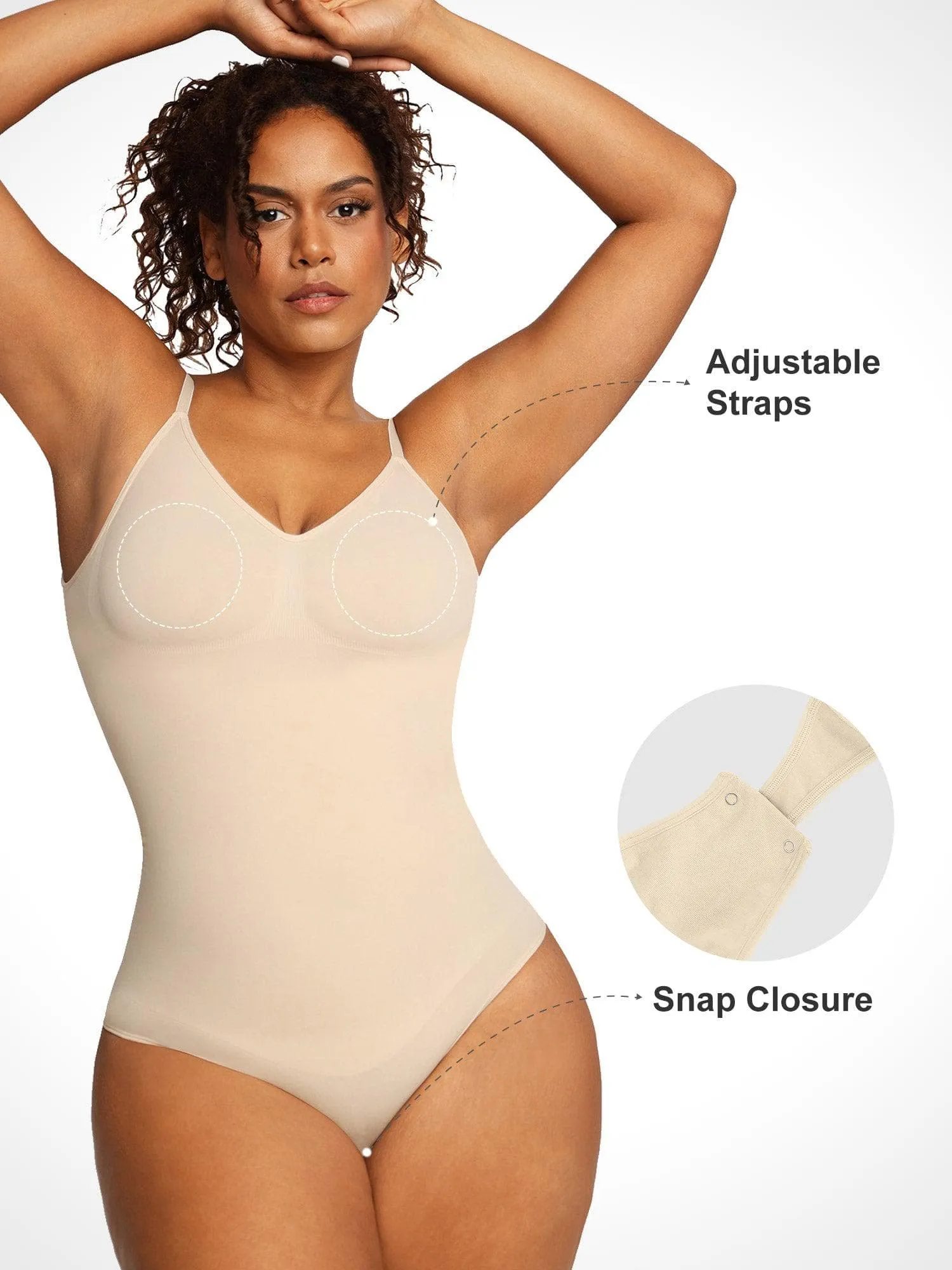 Shapewear Seamless Low Back Tummy Control Thong Bodysuit