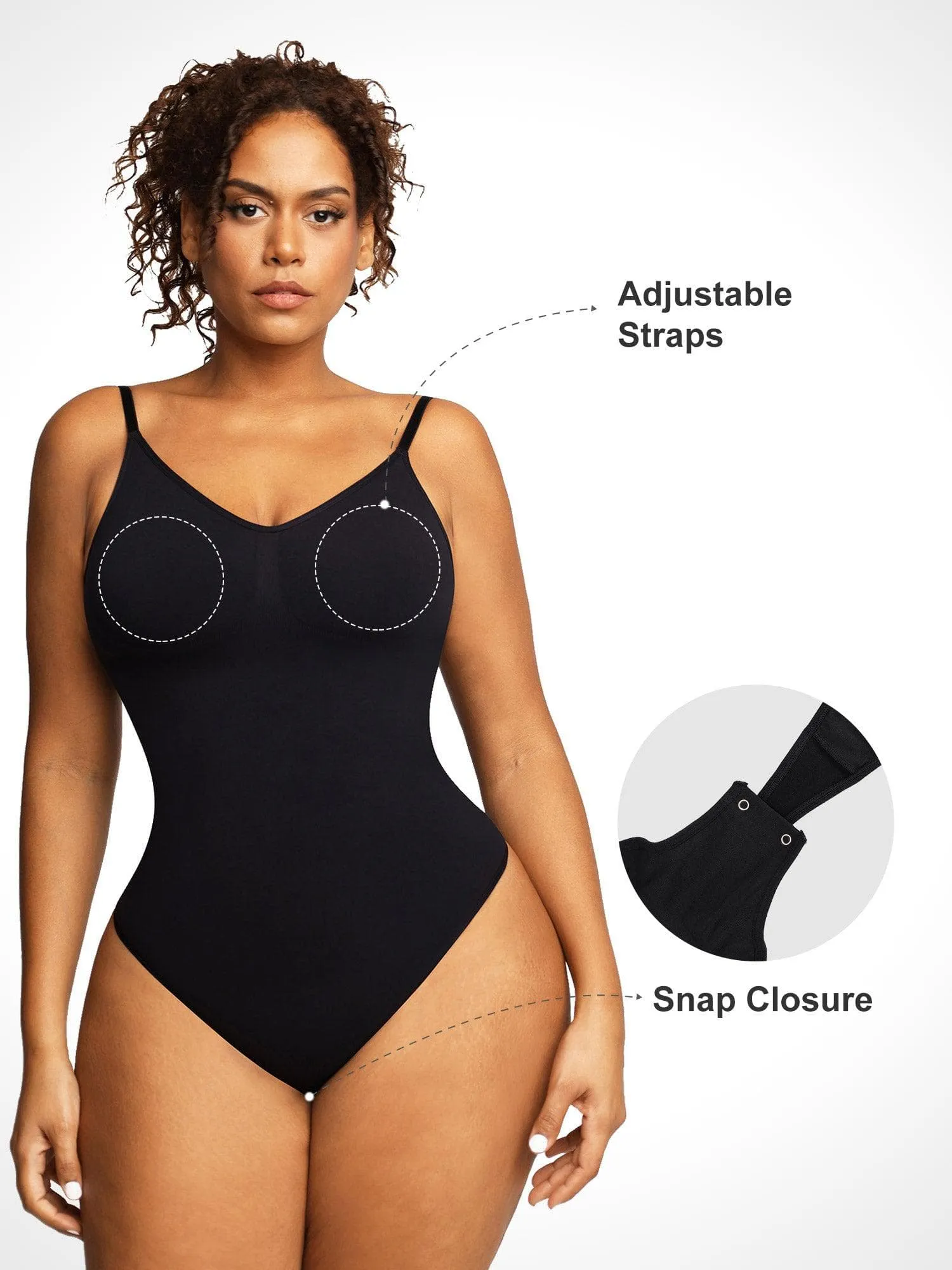 Shapewear Seamless Low Back Tummy Control Thong Bodysuit