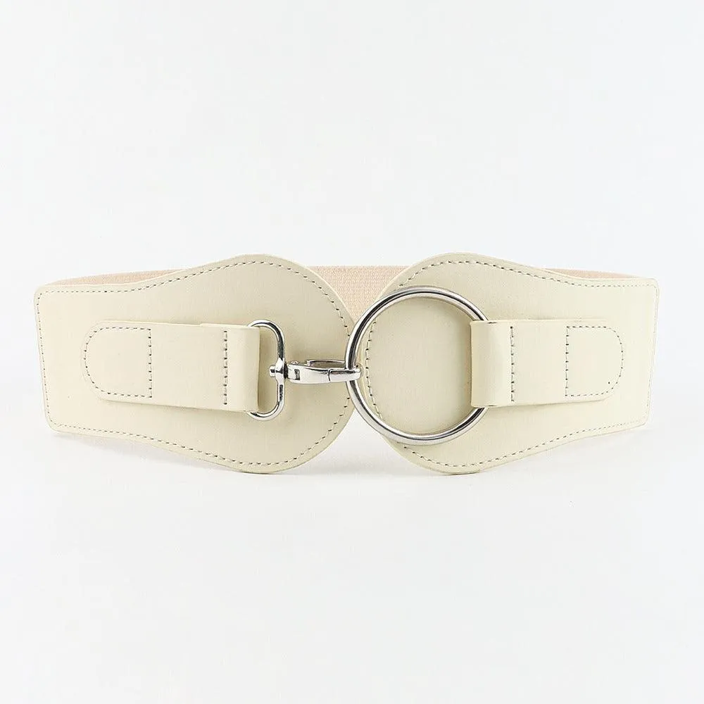 Simple Sweet Cool PU Leather Decoration Wide Belt – Stylish Business Accessory