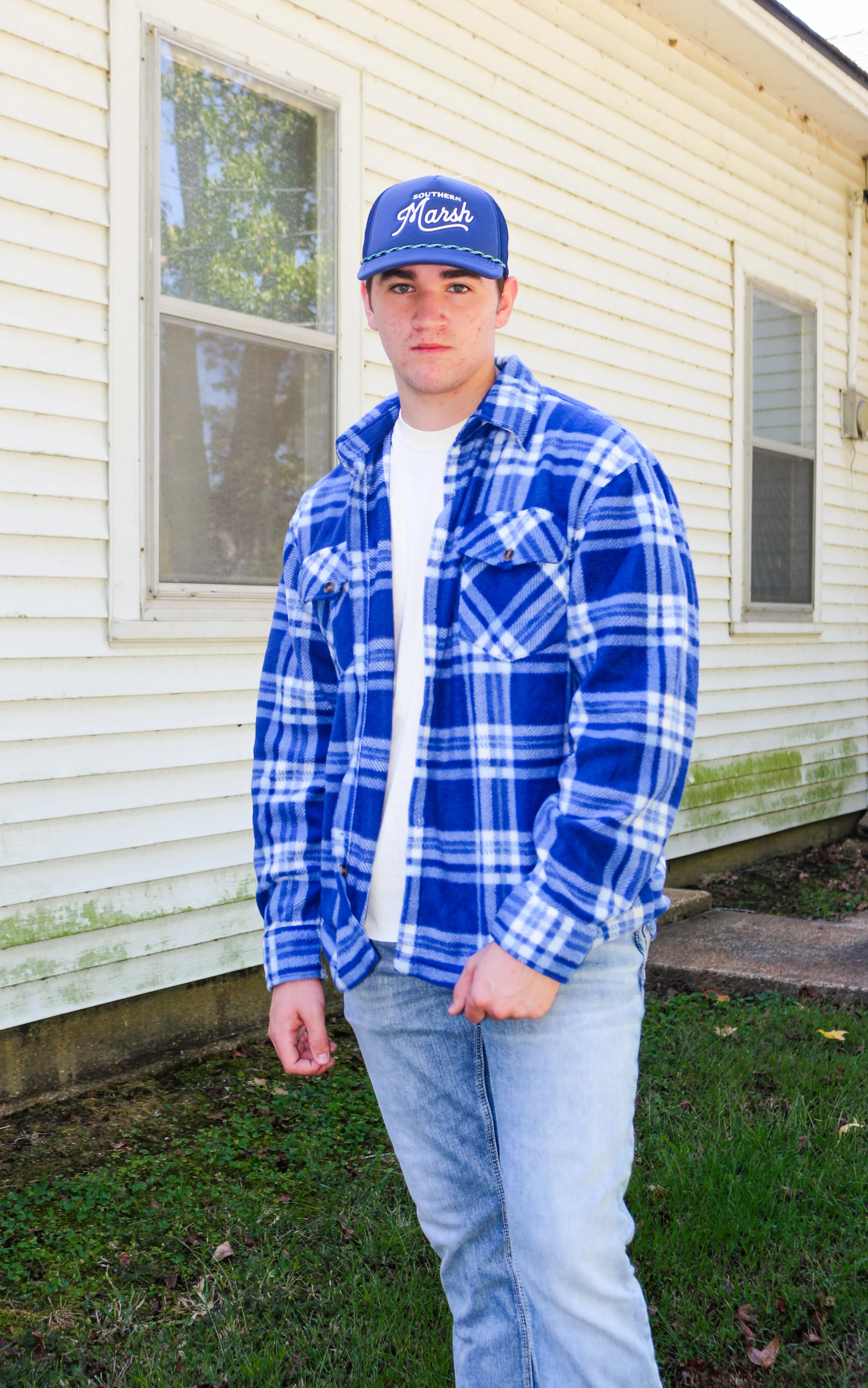 Stillwater Blue & White Shacket