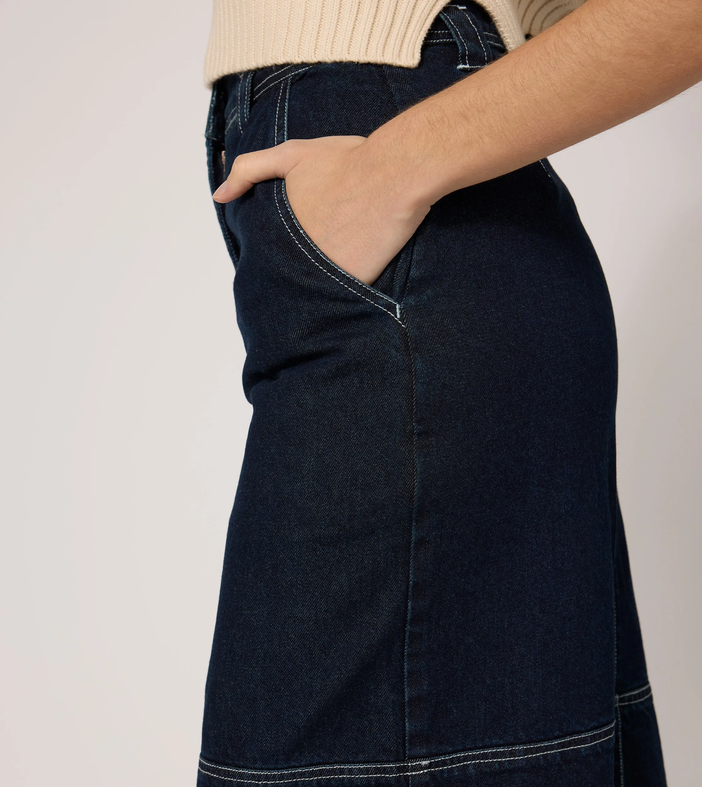 Sue Midi Skirt | Dark Denim