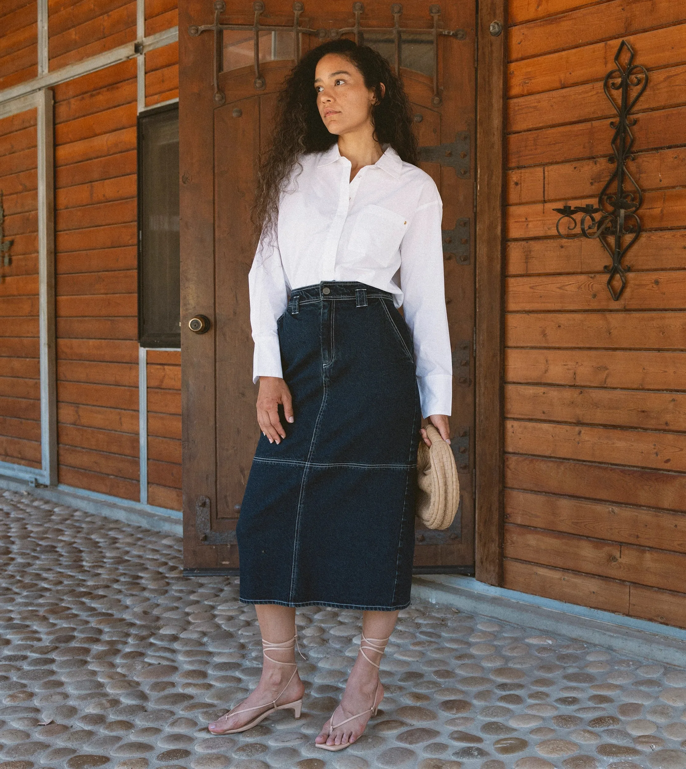 Sue Midi Skirt | Dark Denim