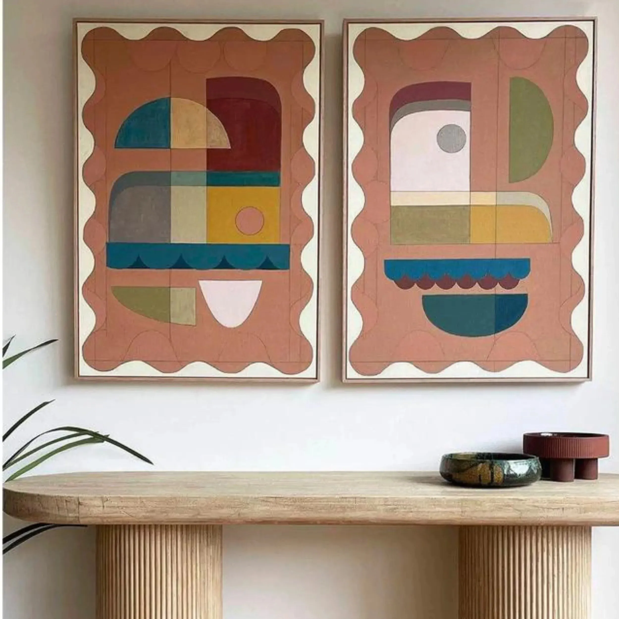 Terracotta Blush One Canvas Print 76cm x 51cm