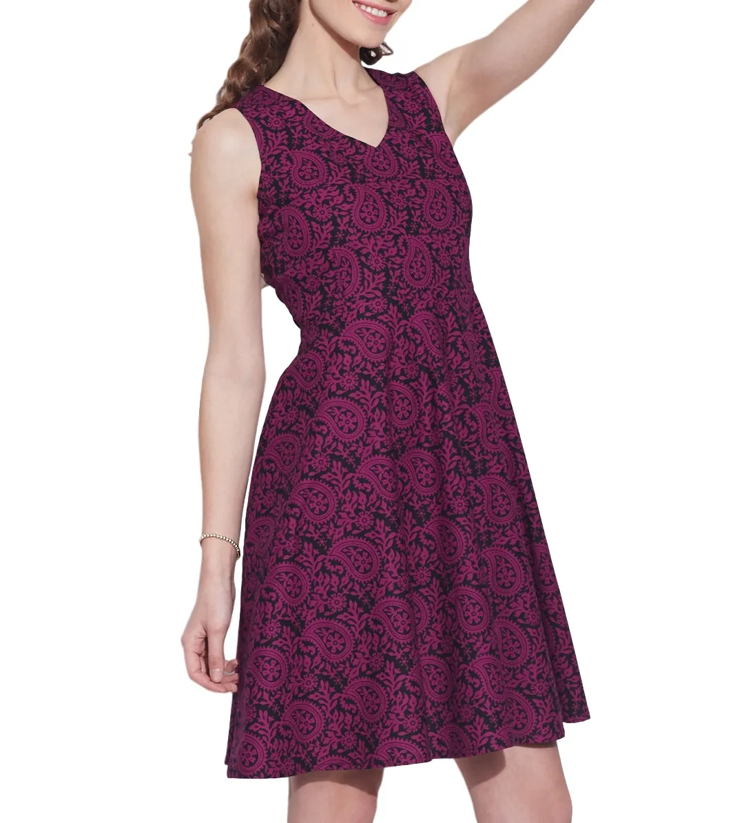 Womens Accessories Cotton Printed Dress,Machine Washable,W-CPD32-1612, Size-32 Inch