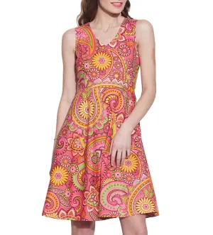 Womens Accessories Cotton Printed Dress,Machine Washable,W-CPD34-1615, Size-34 Inch