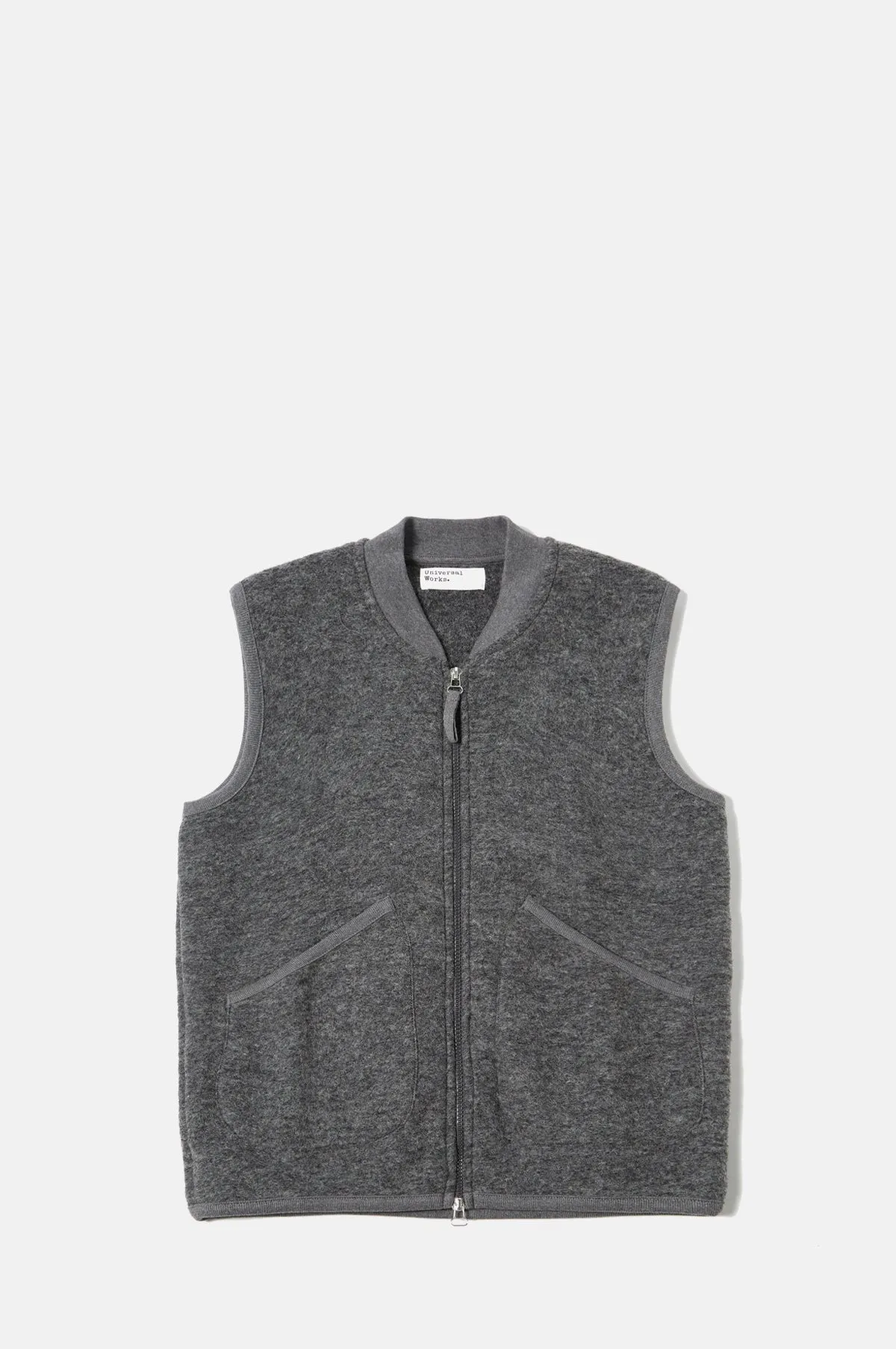 Zip Waistcoat Grey Marl